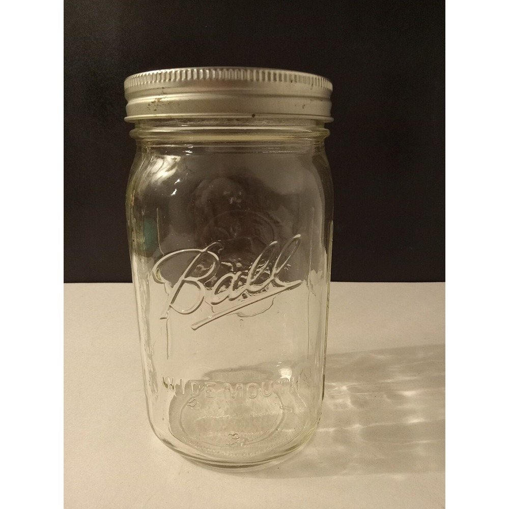 GENUINE‎ Sculptured Grapes Glass Ball #67 Wide Mouth Mason Jar 800ml 3-Cups